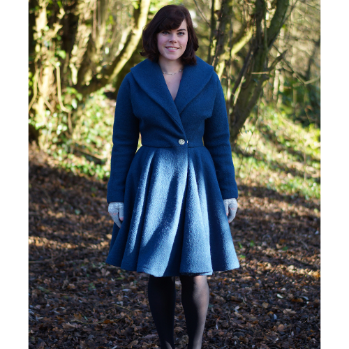 Elegant Forest Blue Coat